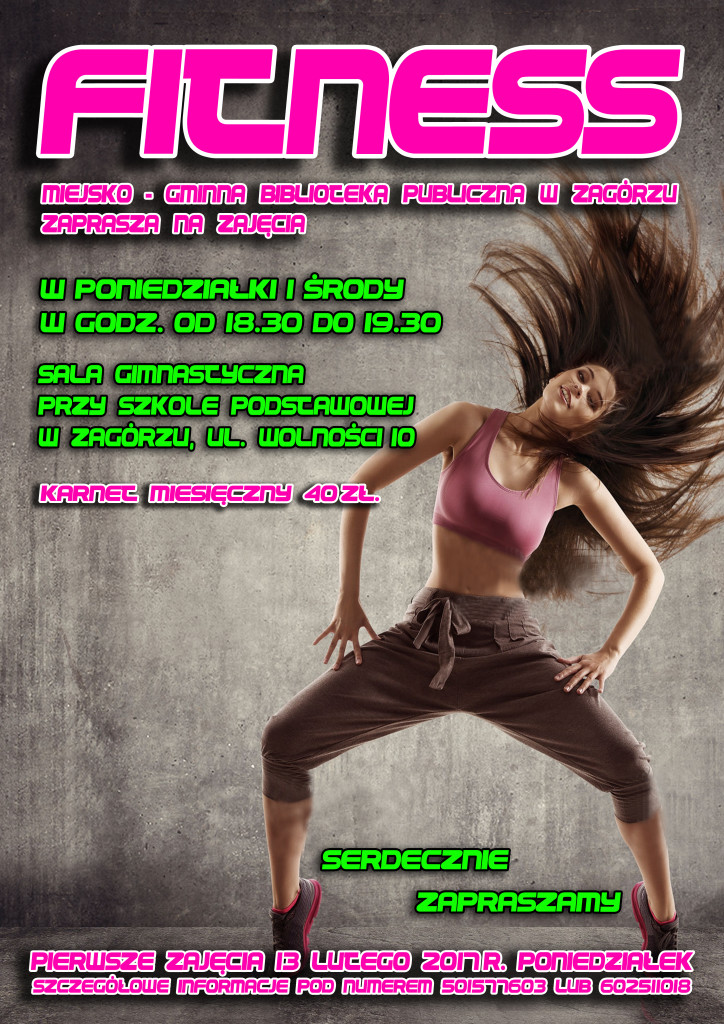Fitness Sport Dance, Woman Dancer Flying Hair Dancing over Concrete background