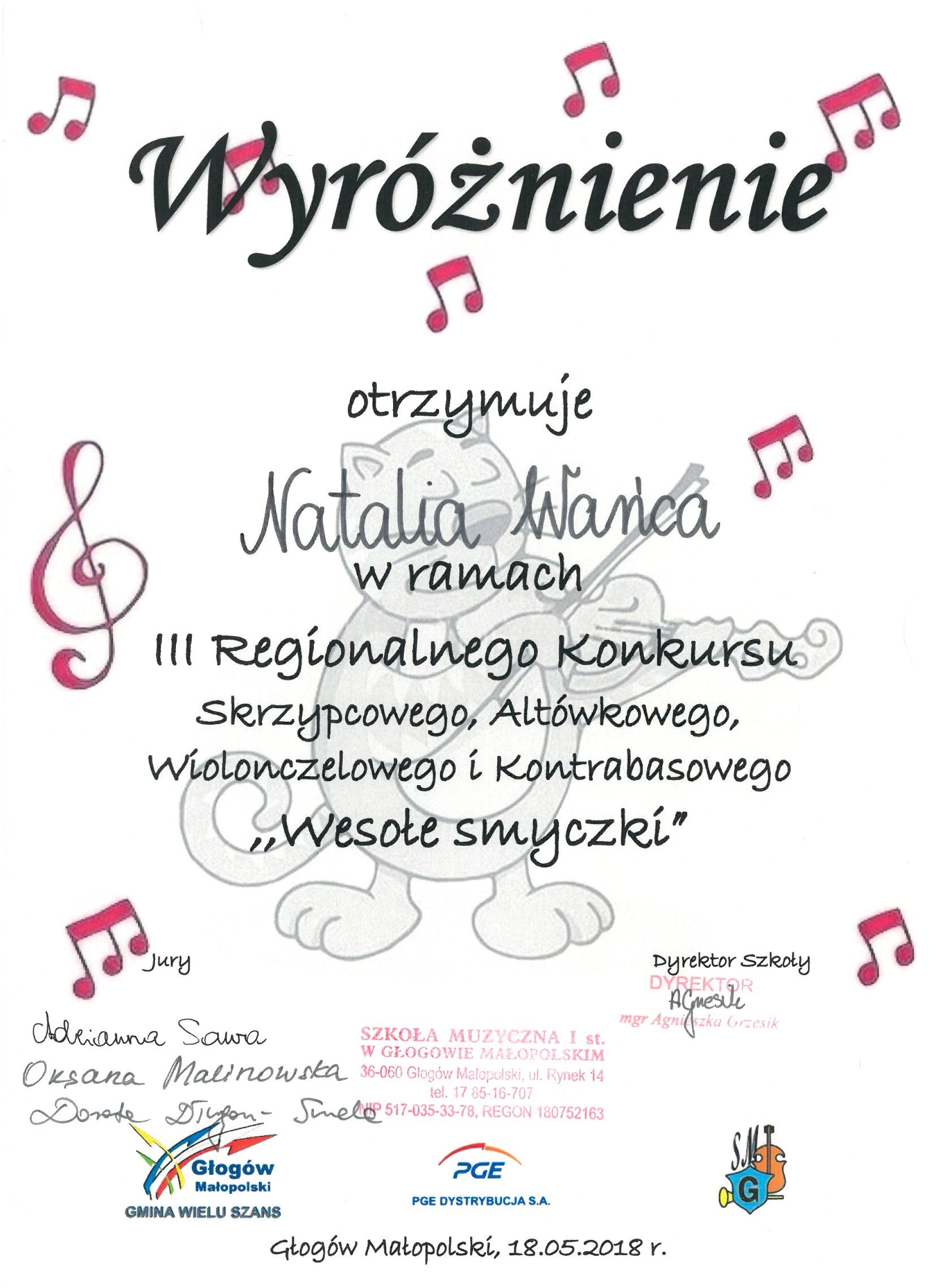 Głogów Małopolski 2018 Natalia Wańca