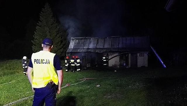 pozar policja