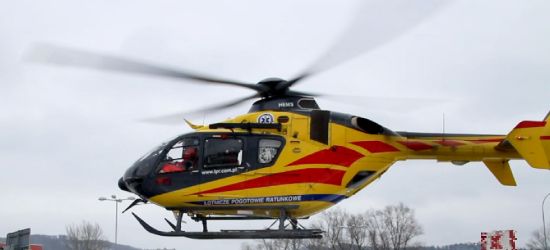 Wypadek podczas pracy. Poparzonego mężczyznę śmigłowcem przetransportowano do Krakowa