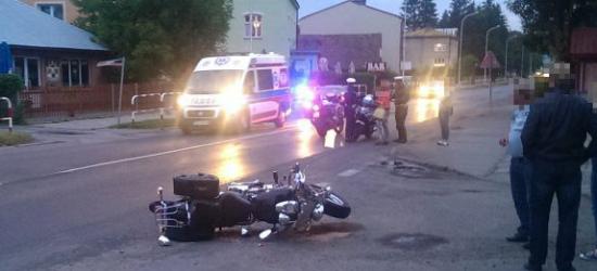 Wypadek na ul. Lipińskiego. Motocyklista przewieziony do szpitala (ZDJĘCIA)