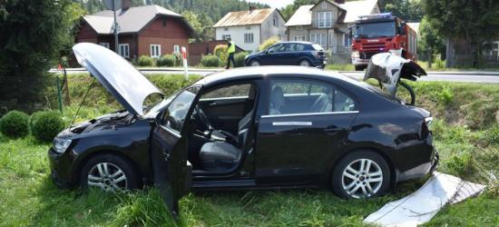80-latek wjechał w VW i zepchnął go do rowu (FOTO)