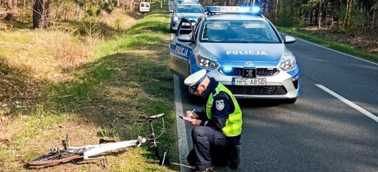 Śmiertelne potrącenie rowerzysty w Jeżowem (ZDJĘCIA)