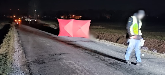 GMINA HACZÓW. Śmiertelny wypadek. Nie żyje potrącony pieszy (ZDJĘCIA)
