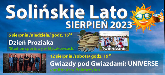Solińskie Lato – Sierpień 2023! (PROGRAM)