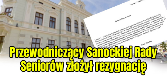 Przewodniczący Sanockiej Rady Seniorów złożył rezygnację. „Nikomu nie jesteśmy potrzebni”