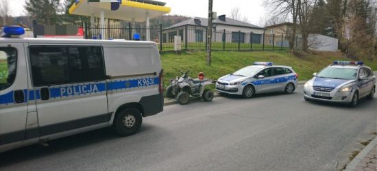 Uciekał quadem. Uszkodził radiowóz. Co przeskrobał? (ZDJĘCIE)