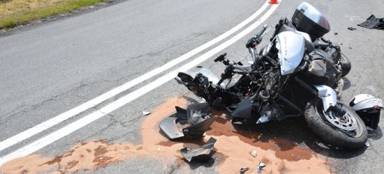 Wypadek z udziałem motocyklisty (FOTO)