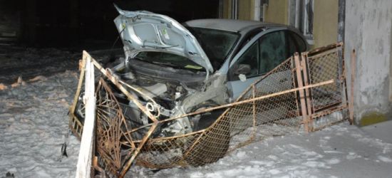 PODKARPACIE: Dwóch pijanych kierowało jednym samochodem. 17-latek staranował ogrodzenie