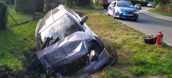 POWIAT BRZOZOWSKI. 35-latek uderzył w betonowy przepust. Miał 2,5 promila alkoholu! (ZDJĘCIA)