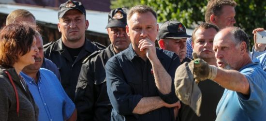 Prezydent odwiedził zalane tereny: “Widok jest wstrząsający” (FOTO, WIDEO)