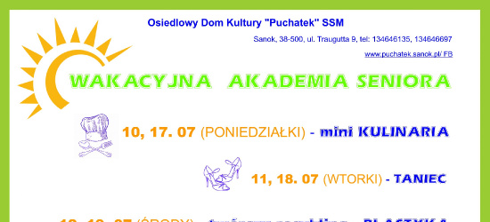 Wakacyjna Akademia Seniora w ,,Puchatku”