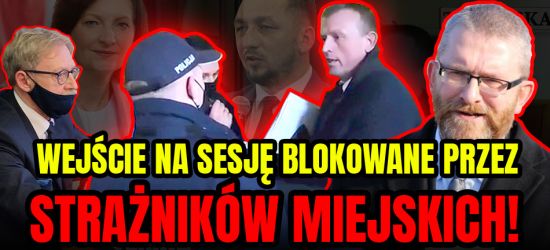 SANOK SKANDAL: Wejście na sesję blokowane przez STRAŻNIKÓW MIEJSKICH! (VIDEO)