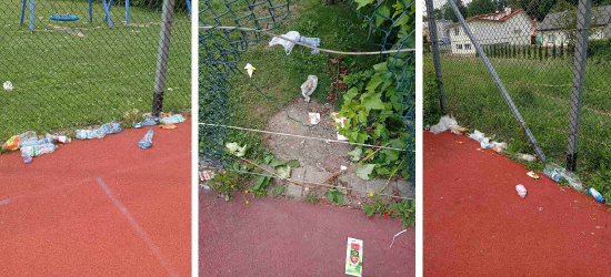 SANOK. Zaśmiecone boisko. „Niewyobrażalny syf” (ZDJĘCIA)
