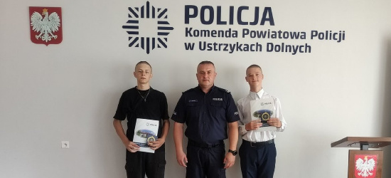Nastolatkowie z Ustrzyk Dolnych docenieni przez komendanta
