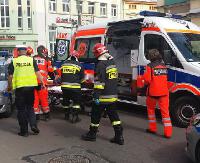 SANOK: Potrącenie pieszej w centrum miasta. Kobieta ze złamaną nogą trafiła do szpitala (ZDJĘCIA)