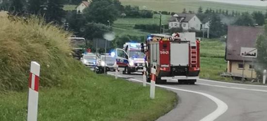 Pasażerka motocykla ranna. Interweniowało LPR (FOTO)