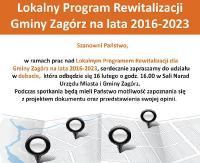 ZAGÓRZ: Debata w sprawie lokalnego programu rewitalizacji w gminie