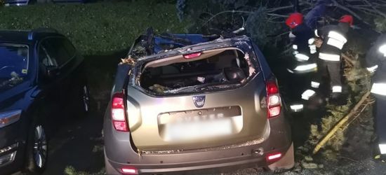 Wichury sieją spustoszenie. Drzewa spadają na samochody (ZDJĘCIA)