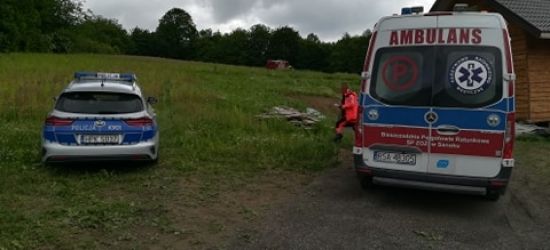 Tragedia w Wujskiem. Młody mężczyzna przygnieciony przez ciągnik (ZDJĘCIA)