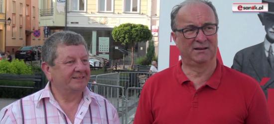 SLD wystawi „znakomitego” kandydata na burmistrza Sanoka. Włodzimierz Czarzasty na Rynku (FILM)