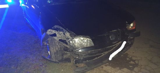 POWIAT BRZOZOWSKI. Kompletnie pijany 21-latek wjechał w ogrodzenie! (ZDJĘCIA)
