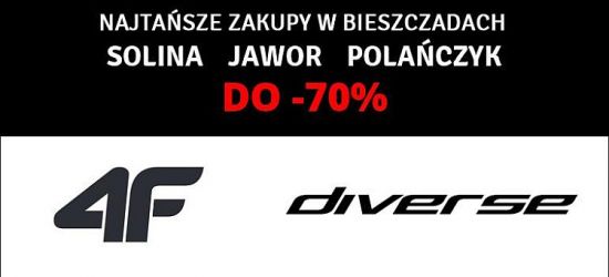 TOTALNA WYPRZEDAŻ do -70% SOLINA – JAWOR – POLAŃCZYK. 4F, DIVERSE