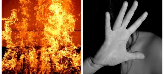 Kompletnie pijany podłożył ogień w domu! Znęcał się nad żoną