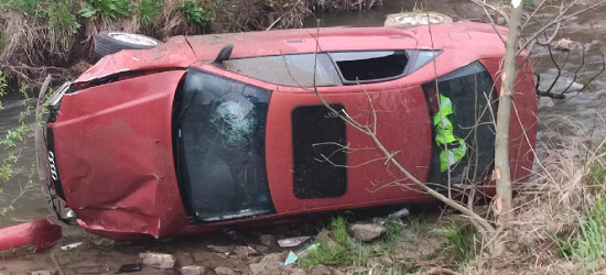 PODKARPACIE. Audi wpadło do rzeki. Cztery osoby pijane! (ZDJĘCIA)