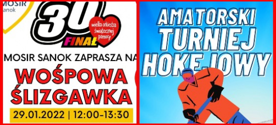 WOŚP SANOK: W sobotę ślizgawka i amatorski mecz hokeja!