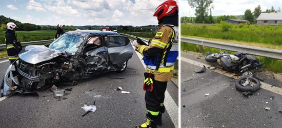 Tragiczny wypadek z udziałem motocyklisty (ZDJĘCIA)