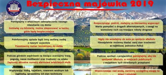 Bezpiecznie na majówkę. PRZECZYTAJ!