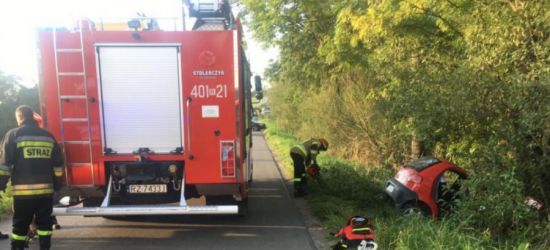 BIESZCZADY: Straciła panowanie i wjechała do rowu (ZDJĘCIE)