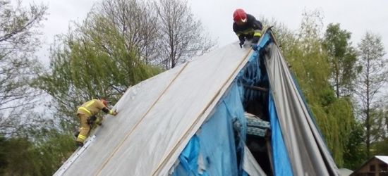 Mocno wieje! Strażacy zabezpieczają dachy i usuwają powalone drzewa (ZDJĘCIA)