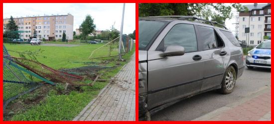 Uderzył w ogrodzenie i latarnię. Za kierownicą 18-latek (ZDJĘCIA)