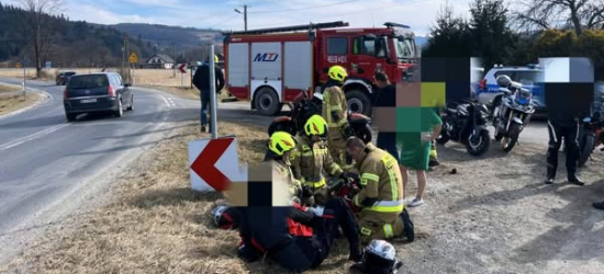 MCHAWA: Stracił panowanie nad motocyklem i wypadł z drogi (ZDJĘCIA)