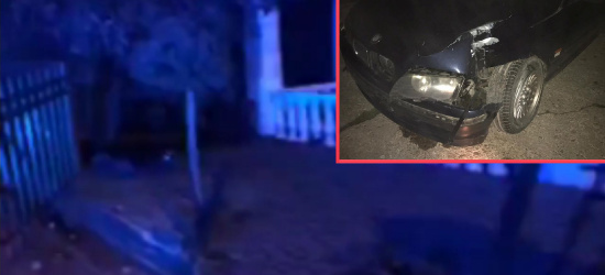 BRZOZÓW: 18-latek uderzył w ogrodzenie i uciekł (VIDEO)