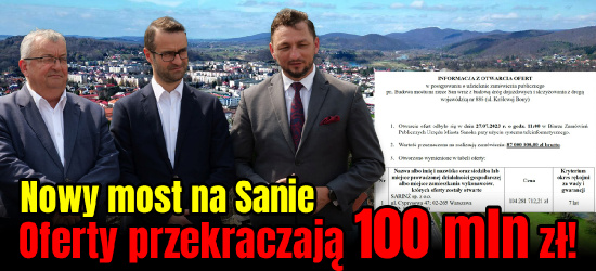 Najtańsza oferta na most: 104 mln złotych! Dużo więcej, niż planowano!