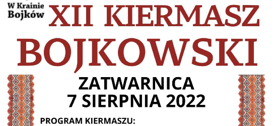 XII Kiermasz Bojkowski w Zatwarnicy już w niedzielę!