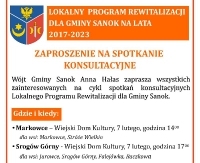 Lokalny Program Rewitalizacji dla gminy Sanok. Cykl spotkań konsultacyjnych