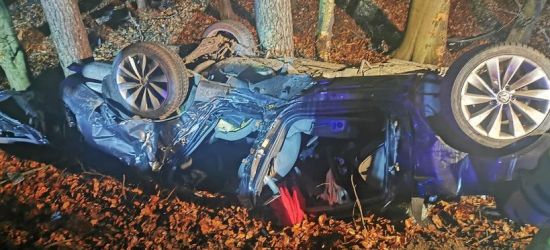 PODKARPACIE. Samochód uderzył w drzewo. Nie żyje młody kierowca (ZDJĘCIA)