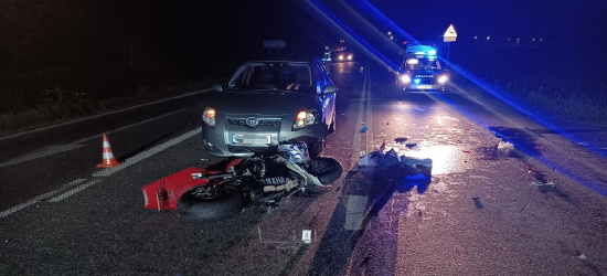 PODKARPACIE: Wypadek z udziałem motocyklisty i dwóch osobówek (ZDJĘCIA)