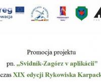 Promocja projektu  pn. „Svidník-Zagórz v aplikácii” podczas XIX edycji Rykowiska Karpackiego