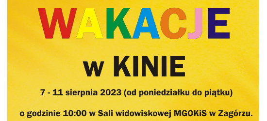 Wakacje w pełni! Tym razem MGOKiS w Zagórzu zaprasza do kina nieco młodszych widzów