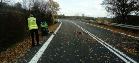 WUJSKIE: Groźny wypadek na serpentynach. Motocyklista w ciężkim stanie (FOTO)
