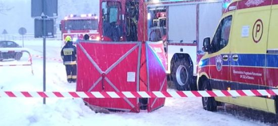 PRUSIEK: Śmiertelne potrącenie pieszego! Droga zablokowana (VIDEO, ZDJĘCIA)