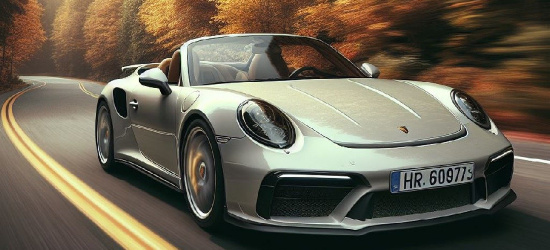 Luksusowym porsche z fałszywym prawem jazdy (ZDJĘCIA)