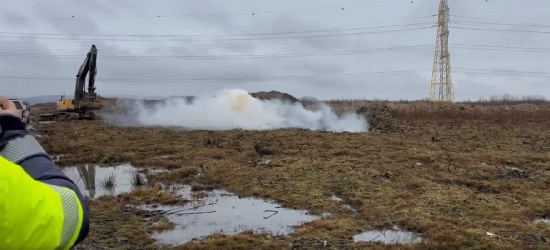 Zdetonowano niewybuch! VIDEO z placu budowy S19 Krosno-Miejsce Piastowe