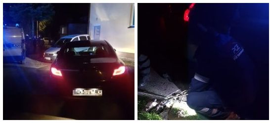 SANOK: Przeraźliwy huk, sypiące się iskry spod pojazdu! Ciągnął za sobą… latarnię (FOTO)