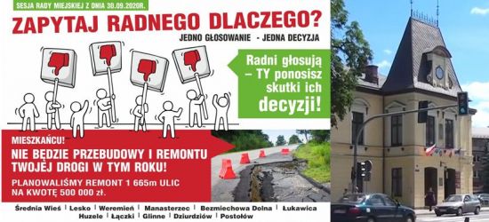 Z radnych zrobiono „hamulcowych”. Wojna w Lesku